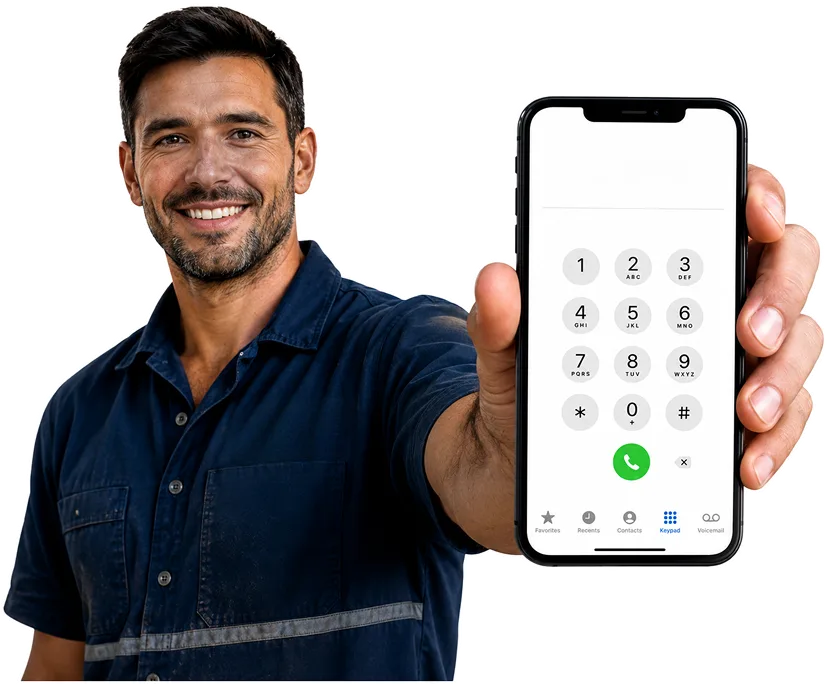 Plumber answering a Beaumont Hills enquiry by phone