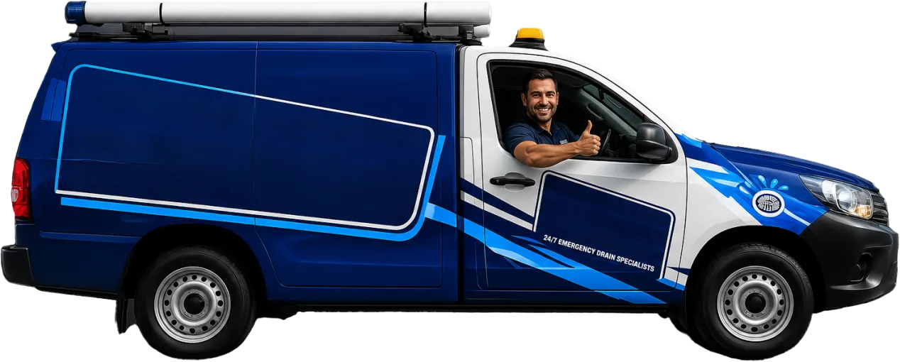 Service van parked on a Beaumont Hills street