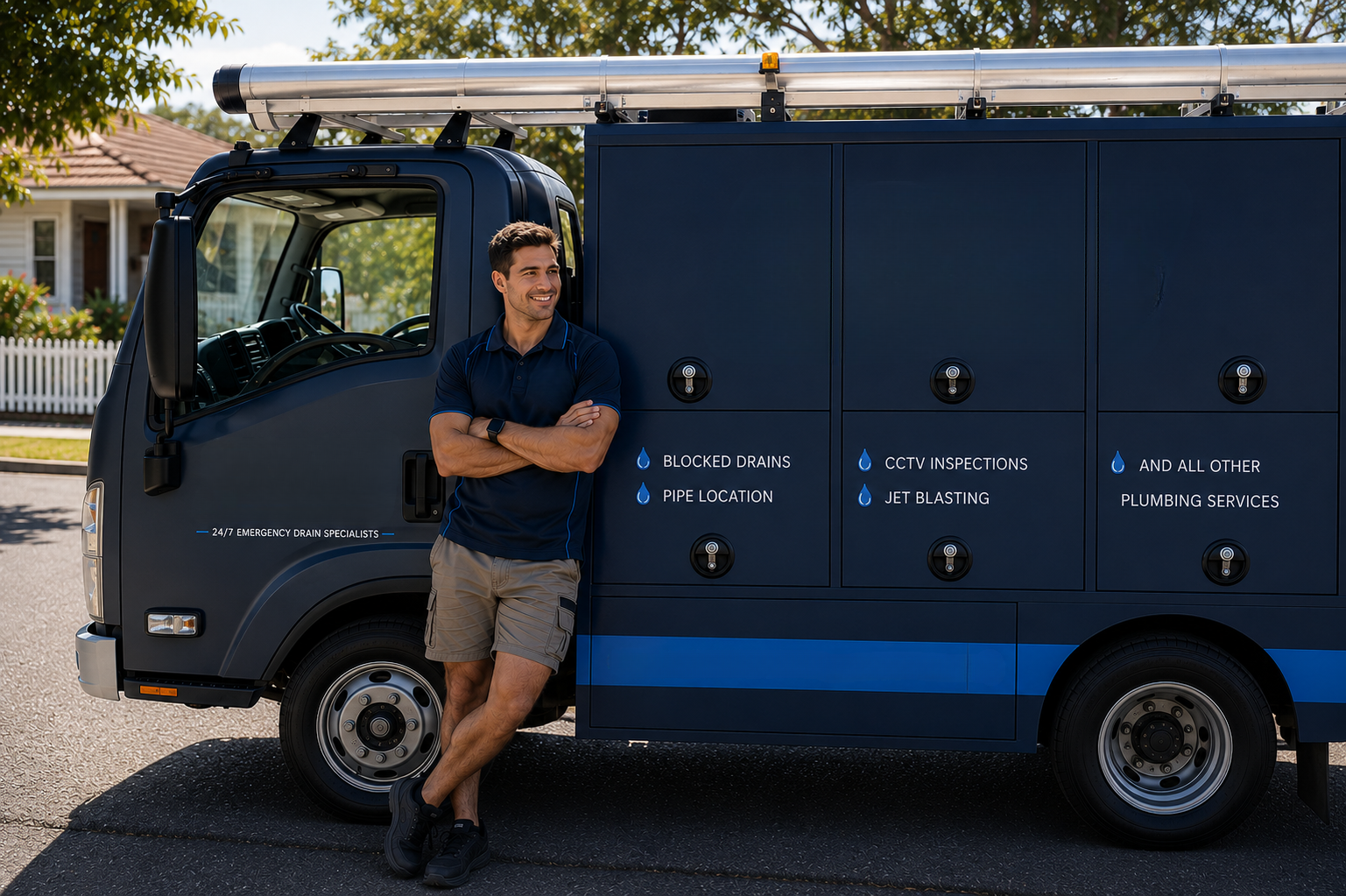 Plumber with Beaumont Hills Blocked Drains van